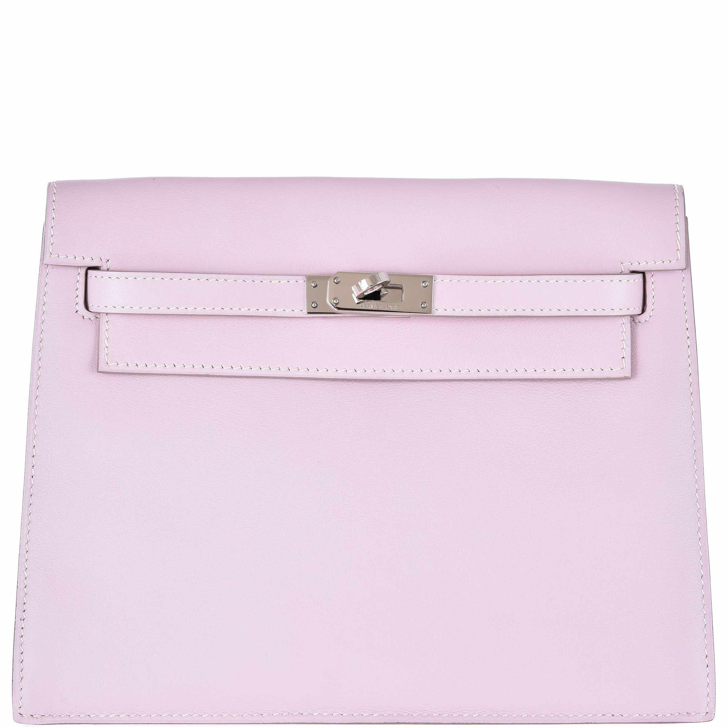 Hermès Kelly Danse II Pink Dragee Swift Palladium Hardware