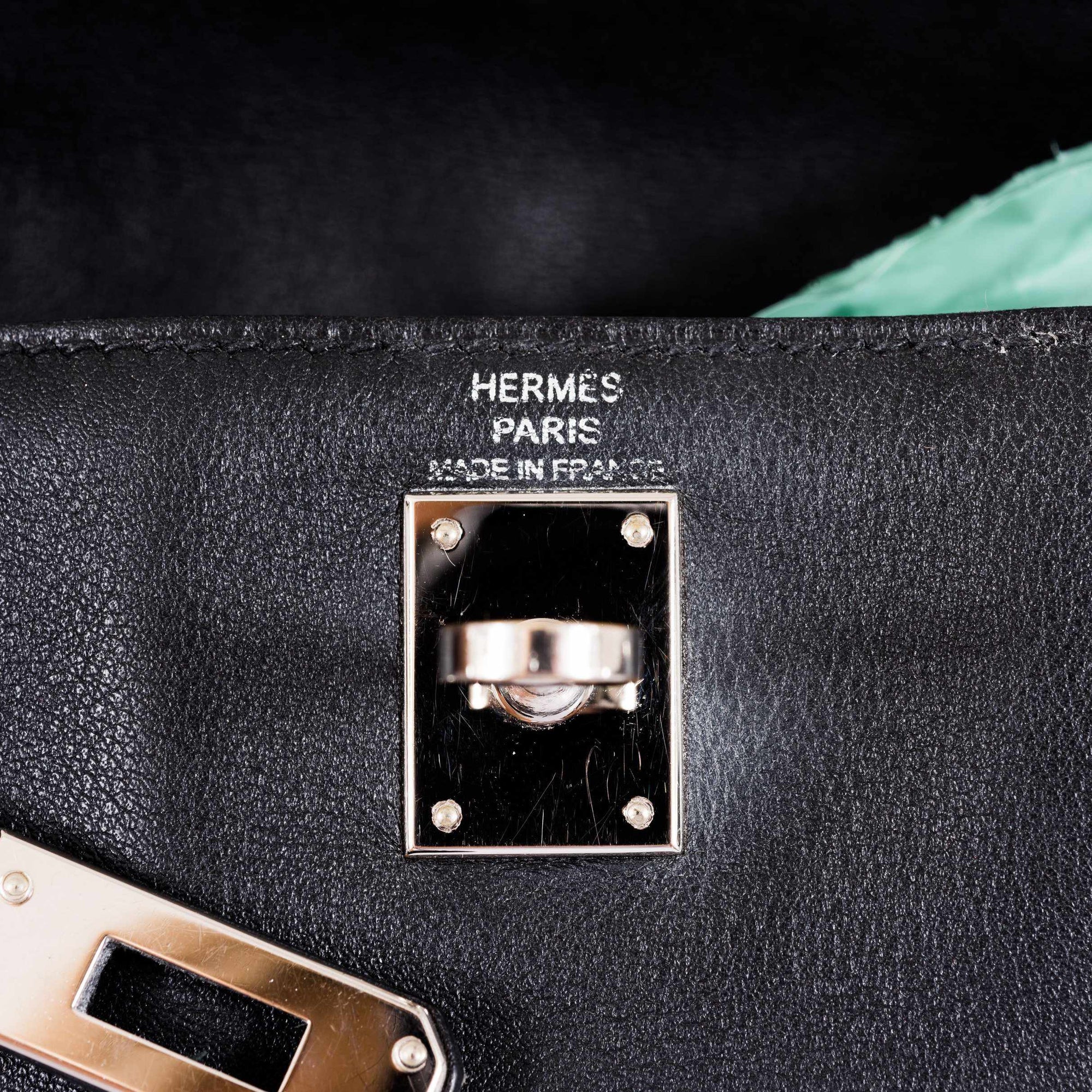 Hermès Kelly Danse Noir Swift Palladium Hardware