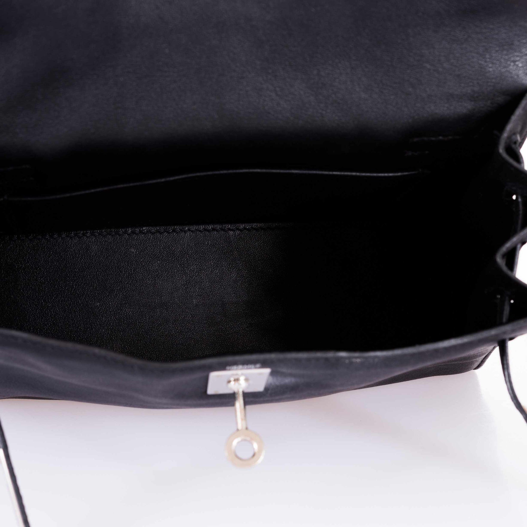 Hermès Kelly Danse Noir Swift Palladium Hardware