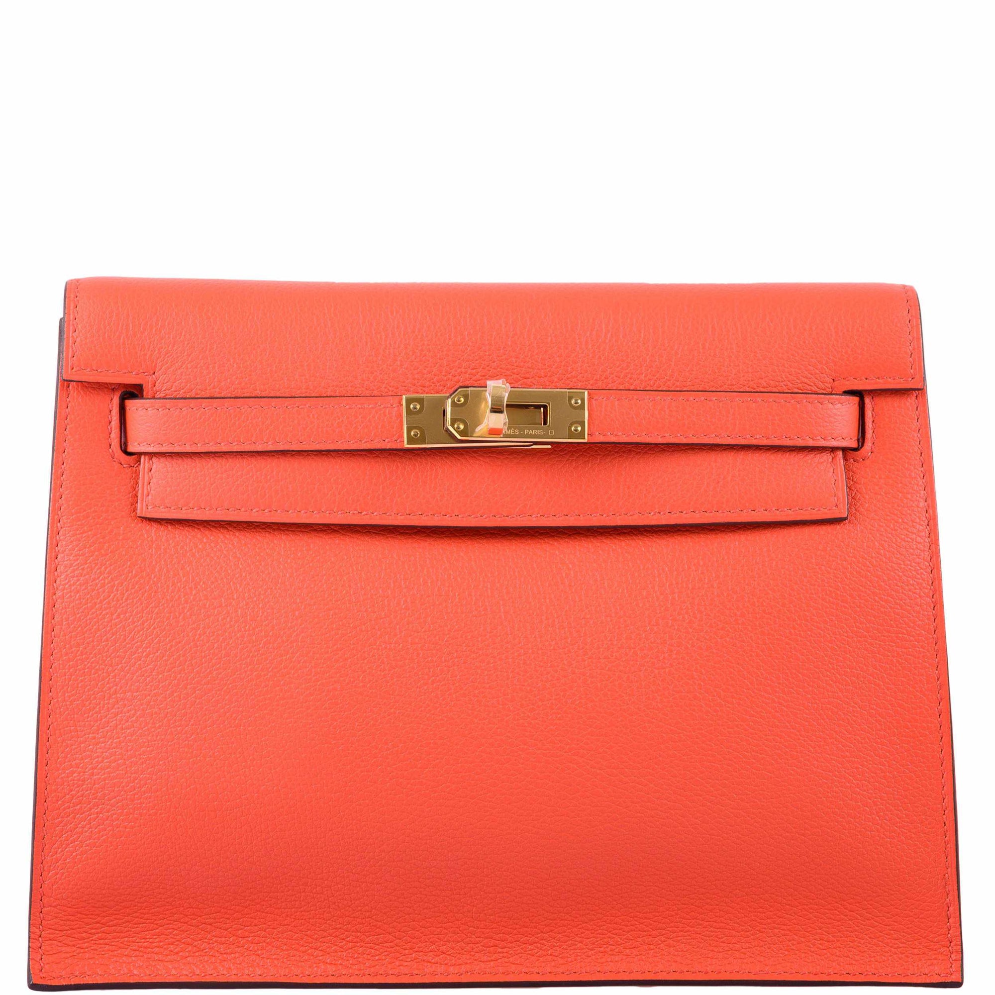 Hermès Kelly Danse Orange Poppy Swift Gold Hardware