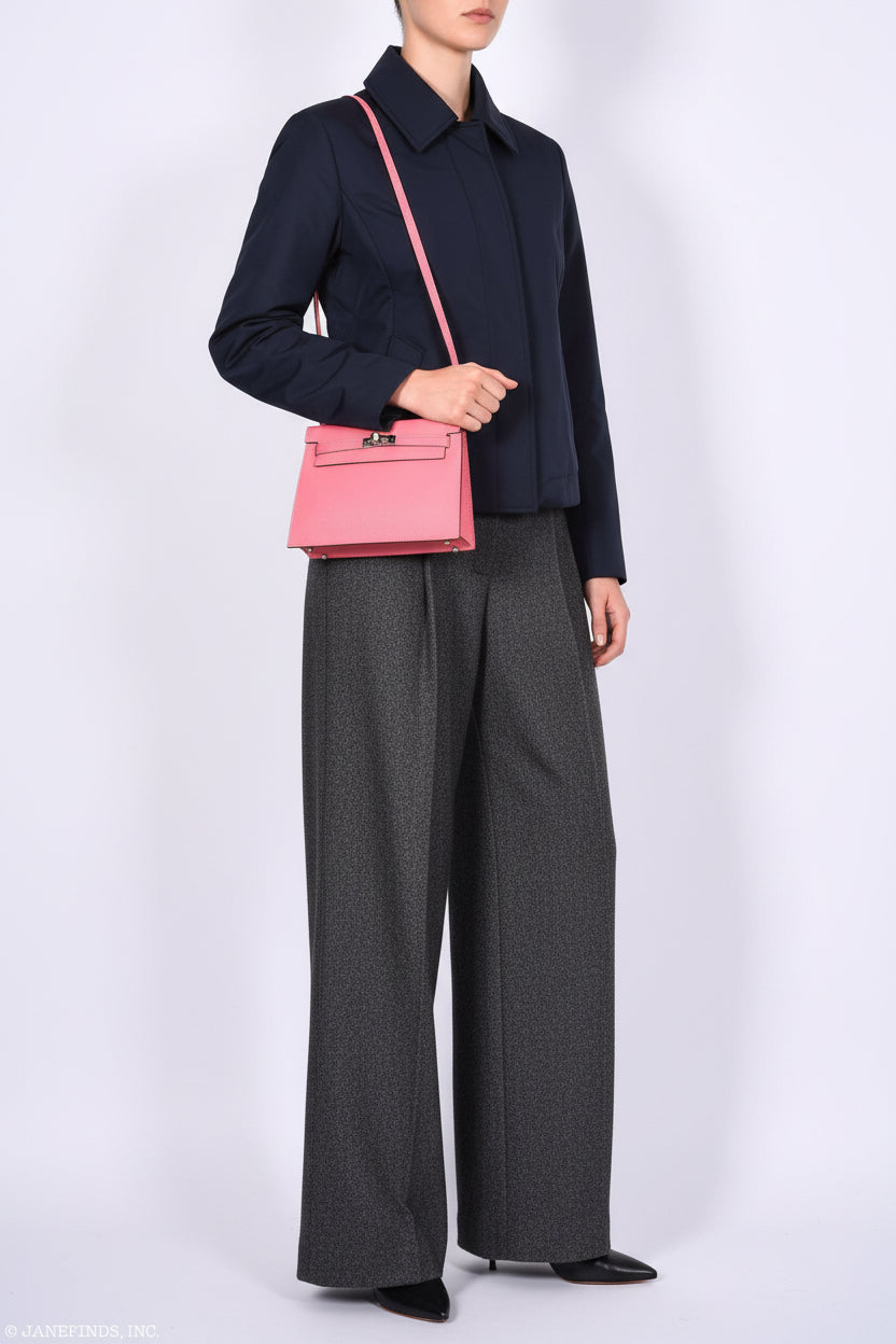 Hermès Kelly Danse Rose D'Été Evercolor Palladium Hardware