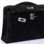 Hermès Kelly Doblis Mini Pochette Black Veau Suede Palladium Hardware