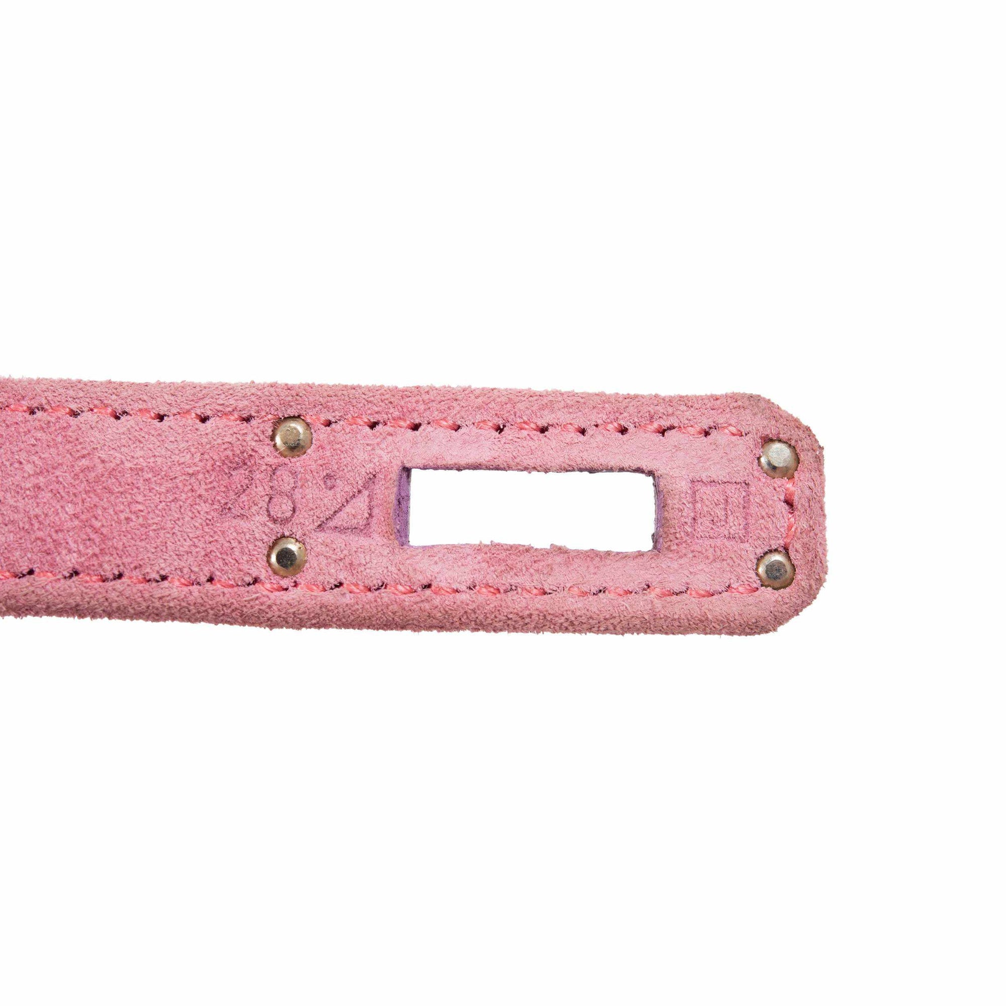 Hermès Kelly Doblis Mini Pochette Pink Suede Clutch