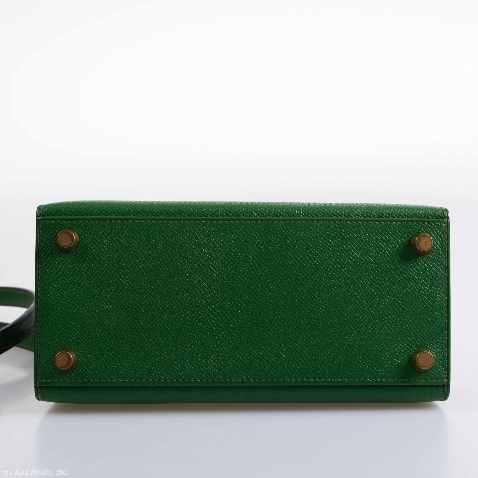 Hermès Kelly Mini 20 Sellier Vert Clair Epsom Gold Hardware