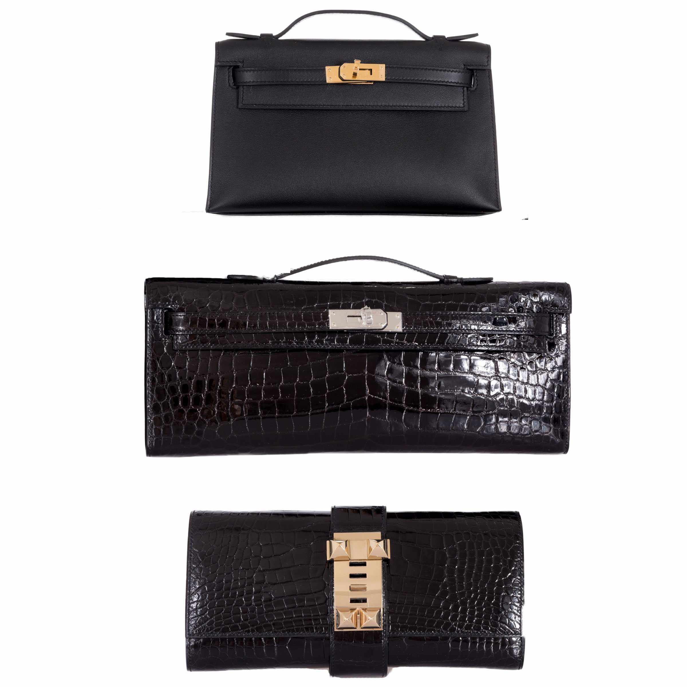 Hermès Kelly Mini Pochette Black Swift Gold Hardware - 2019, D