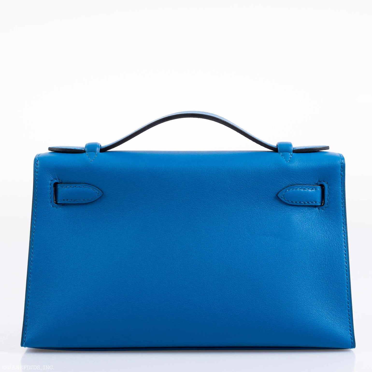 Hermès Kelly Mini Pochette Bleu Zellige Swift Palladium Hardware ...