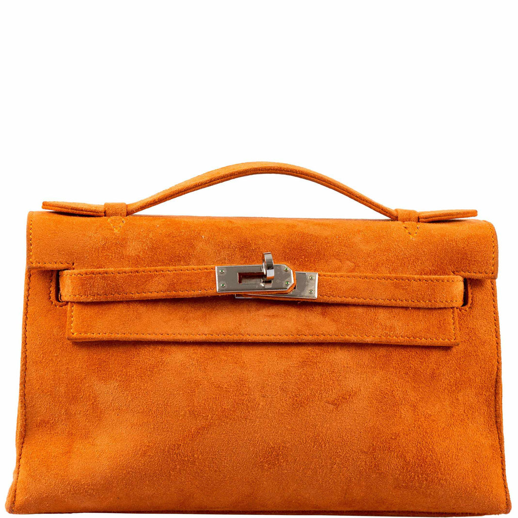 KELLY 20 (MINI II) OSTRICH LEATHER TERRE CUITE WITH PALLADIUM