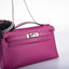 Hermès Kelly Mini Pochette Rose Pourpre Swift Palladium Hardware