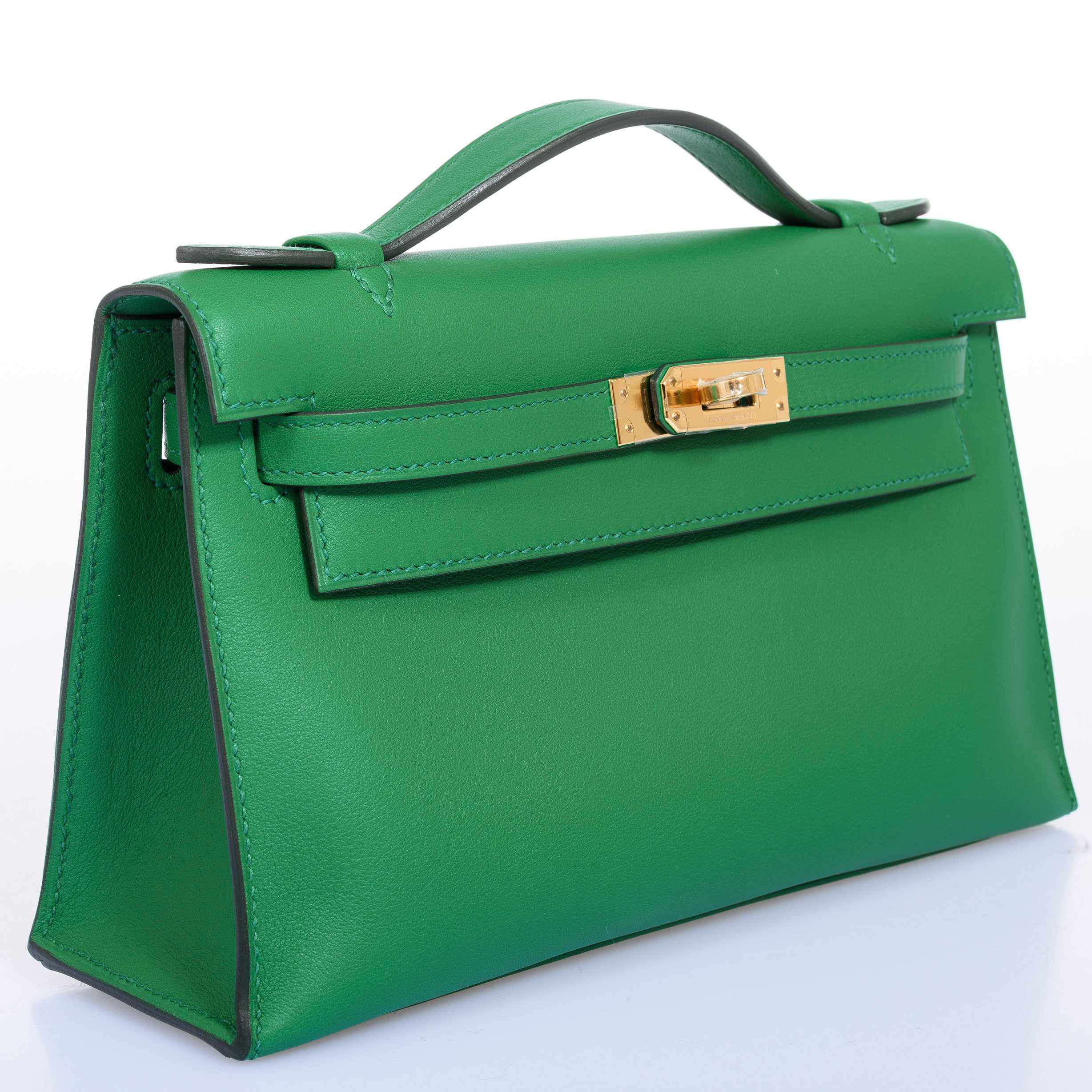 Hermès Kelly Mini Pochette Vert Vertigo Swift Gold Hardware