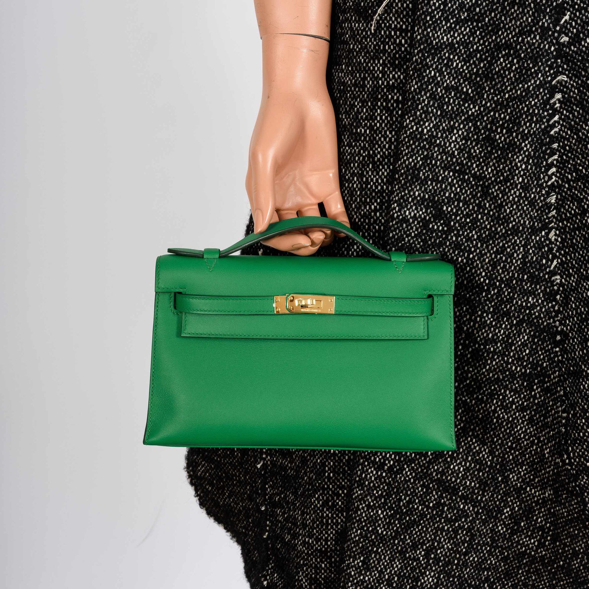 Hermès Kelly Mini Pochette Vert Vertigo Swift Gold Hardware