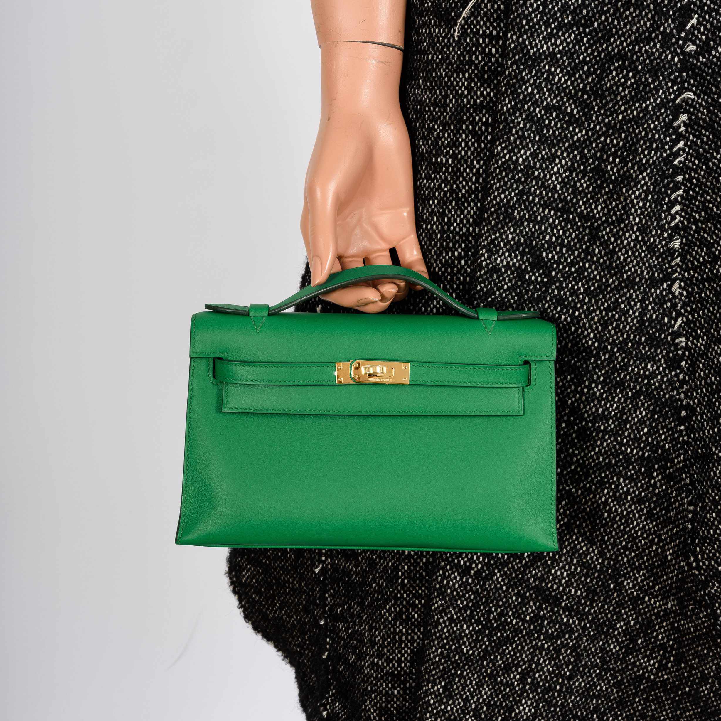 Hermès Kelly Mini Pochette Vert Vertigo Swift Gold Hardware