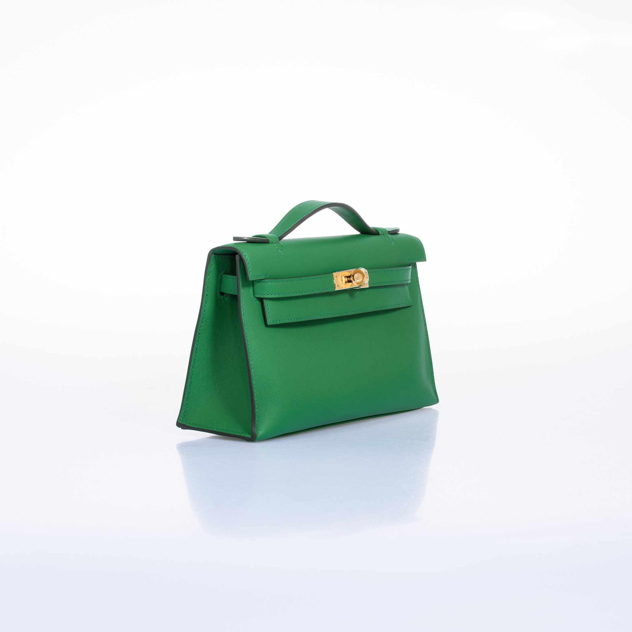 Hermès Kelly Mini Pochette Vert Vertigo Swift Gold Hardware