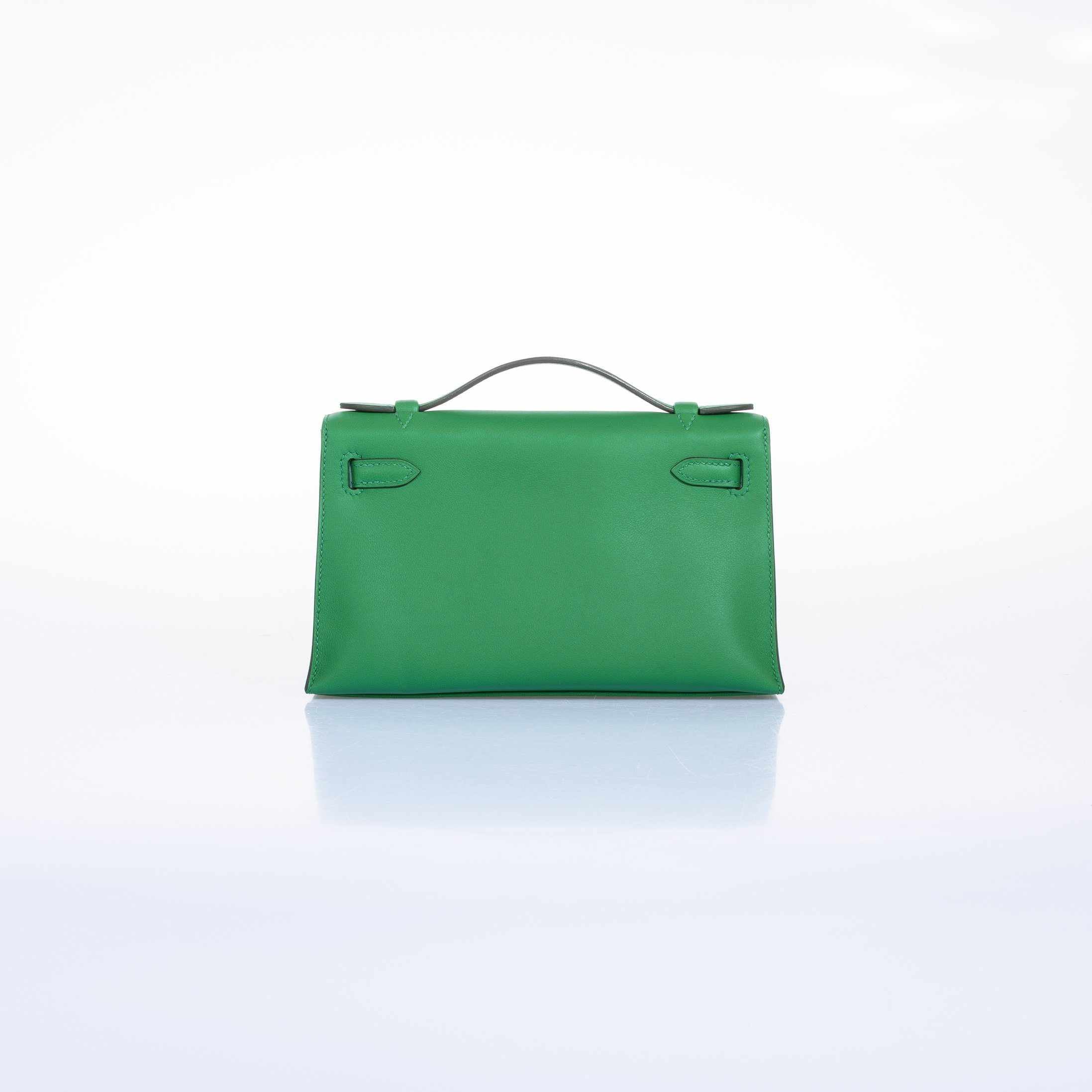 Hermès Kelly Mini Pochette Vert Vertigo Swift Gold Hardware