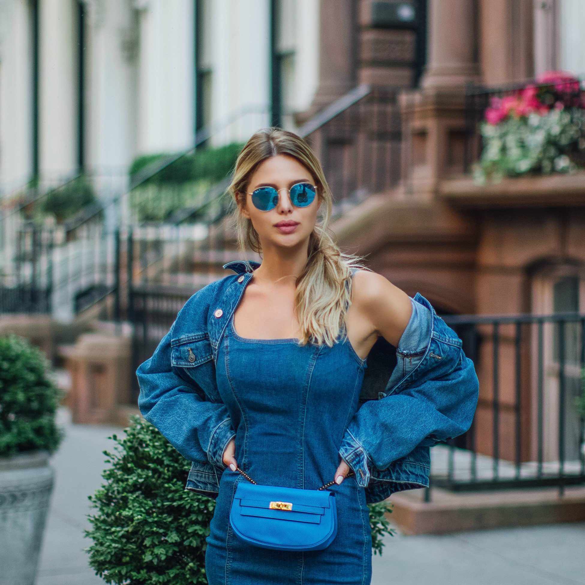 Hermès Kelly Pochette Blue France Convertible Belt Bag Vintage