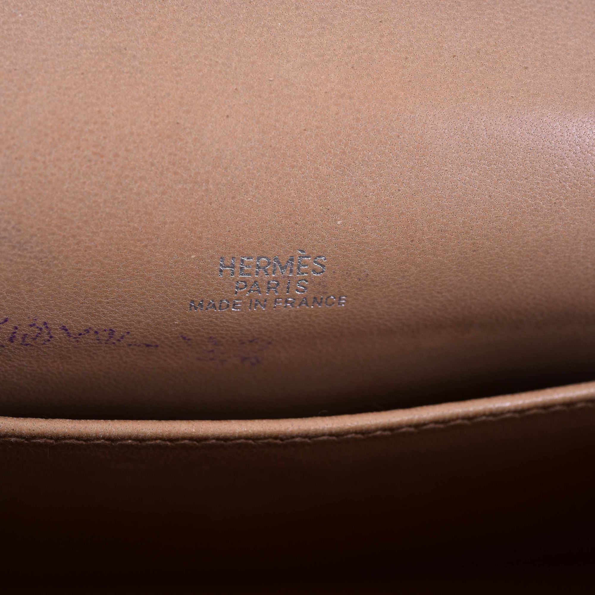 Hermès Kelly Pochette Bronze Metallic Chèvre Palladium Hardware
