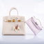 Hermès Kelly Pochette Mauve Pale Swift Palladium Hardware