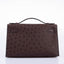 Hermès Kelly Pochette Rouge Sellier Ostrich with Gold Hardware - 2021, Z
