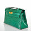 Hermès Kelly Pochette Vert Emerald Alligator Clutch Gold Hardware