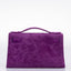 Hermès Kelly Pochette Violet Veau Doblis Suede Palladium Hardware - 2006, J Square
