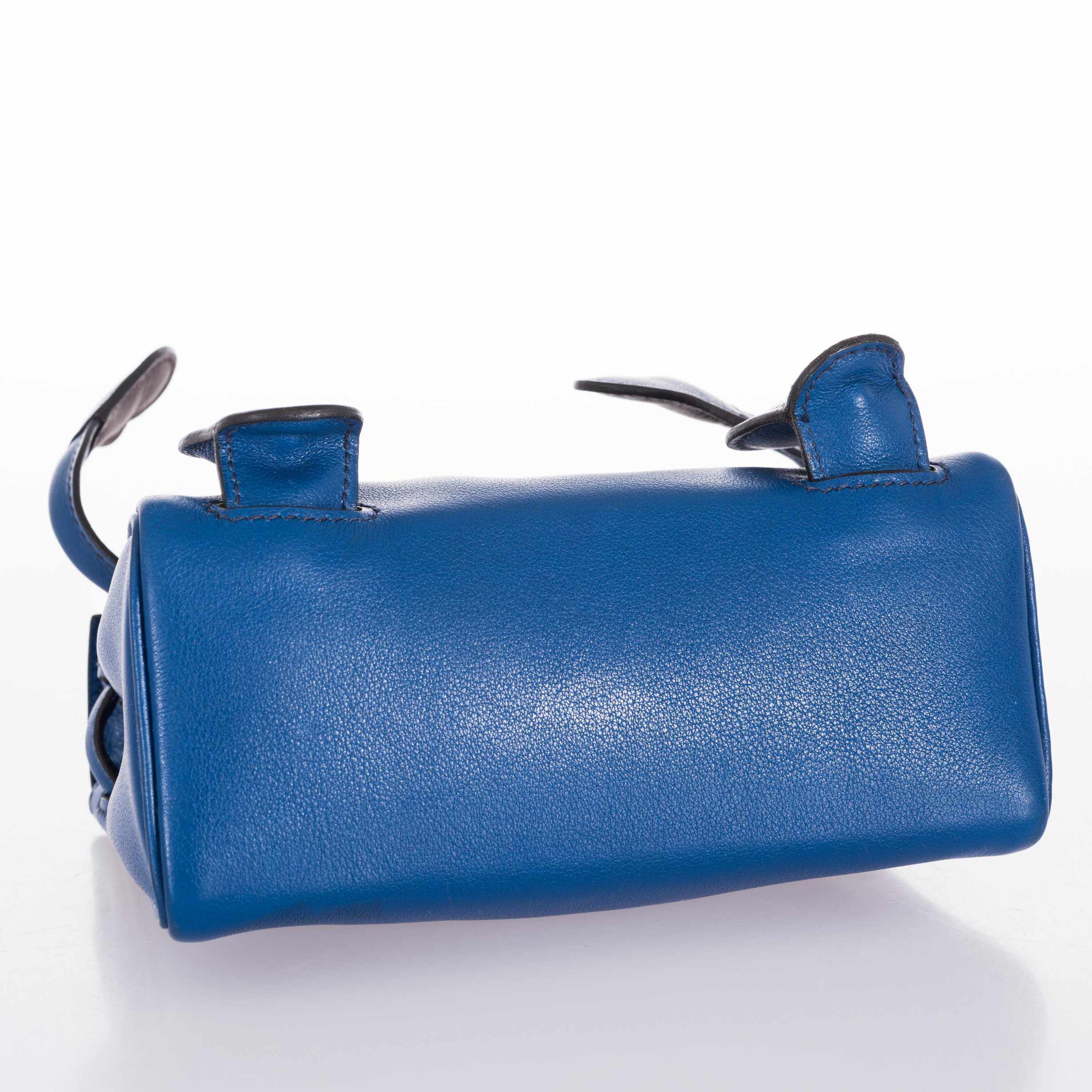 Hermès Kelly Quelle Idole Doll Bag Blue Gulliver Leather Palladium Hardware