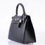Hermès Kelly Un Point Sur Deux 28 Sellier Black Monsieur Leather Palladium Hardware - 2020, Y