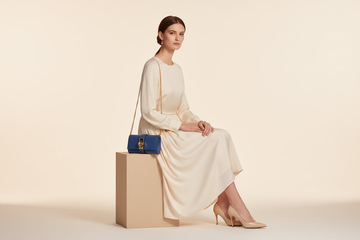 Hermès Medor 23 Clutch Blue Brighton Swift Permabrass Hardware