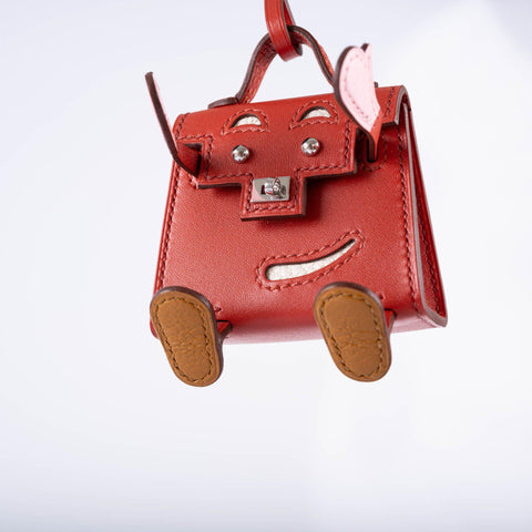 Hermès Micro Kelly Quelle Idole Bag Charm Rose Sakura, Sanguine, Nata, Sesame, Tadelakt Leather- 2021, Z