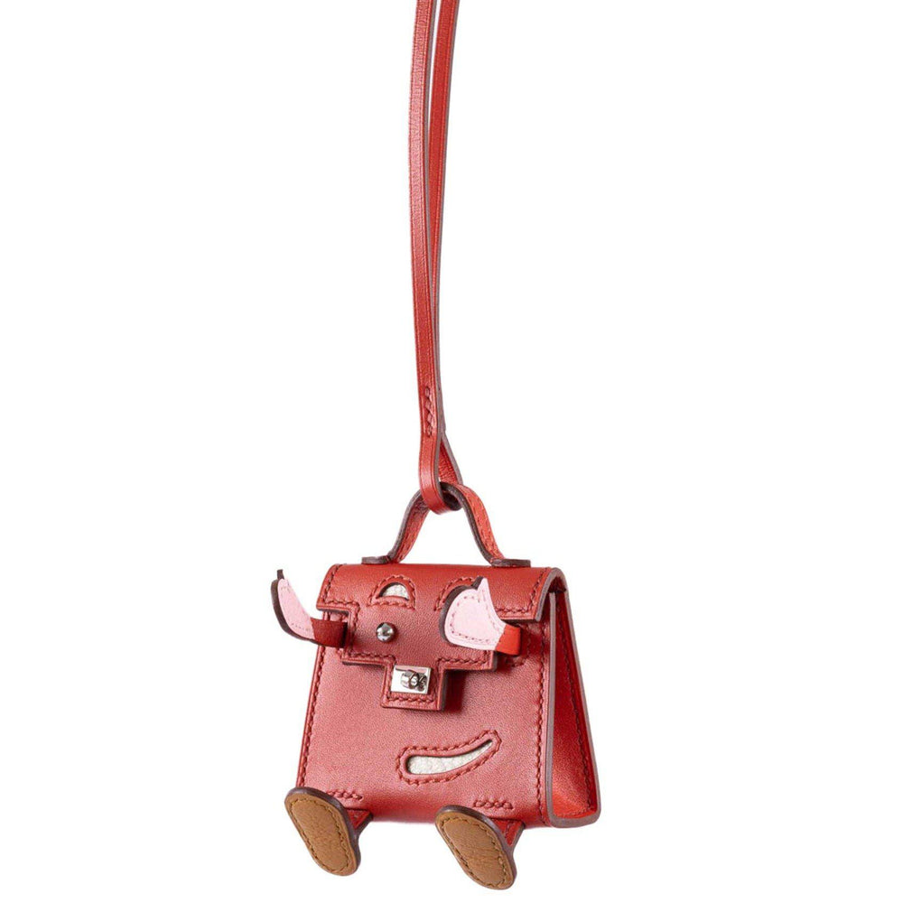 Hermès Micro Kelly Quelle Idole Bag Charm Rose Sakura, Sanguine, Nata, Sesame, Tadelakt Leather