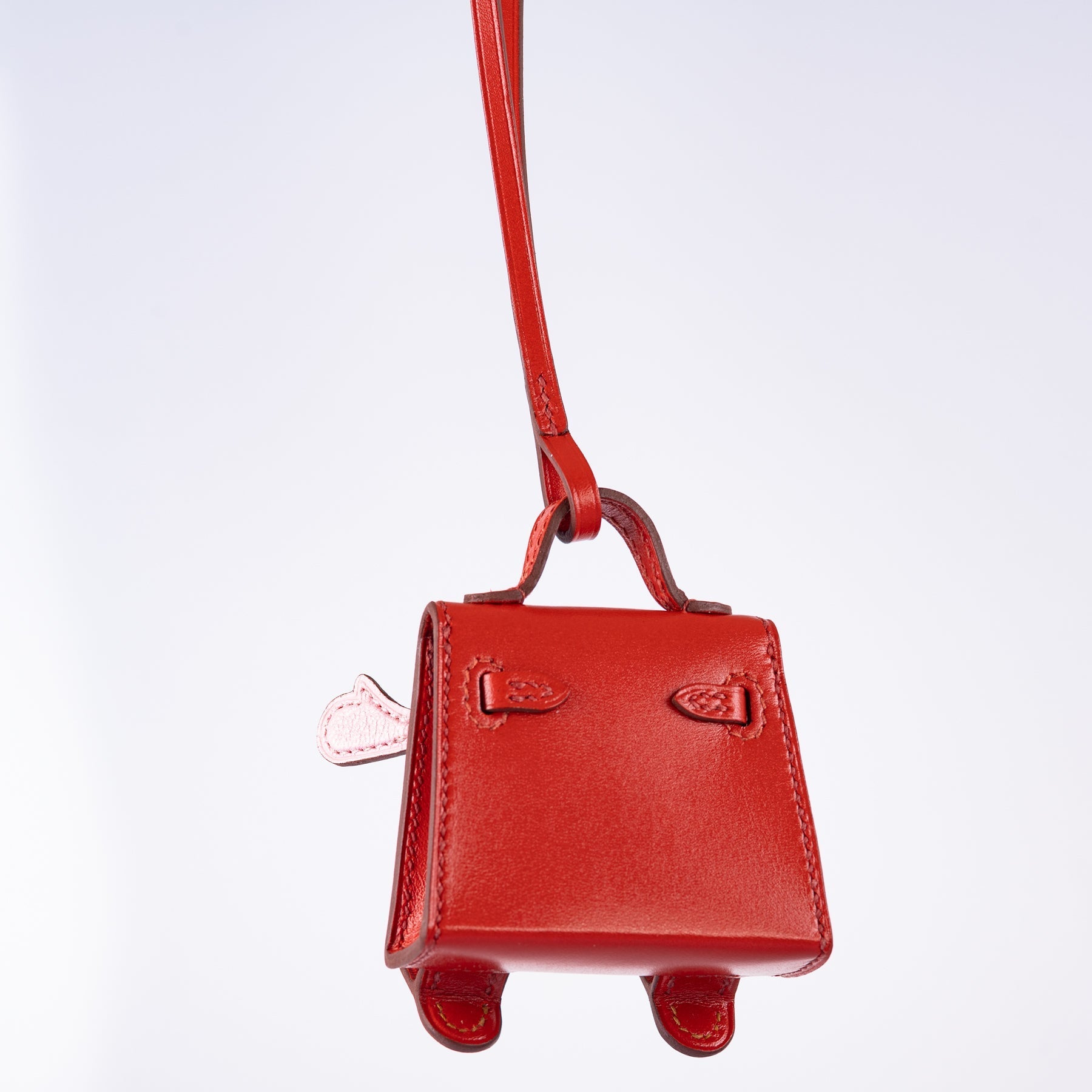 Hermès Micro Kelly Quelle Idole Bag Charm Sanguine / Rose Sakura / Nata / Sesame Tadelakt Gold Hardware