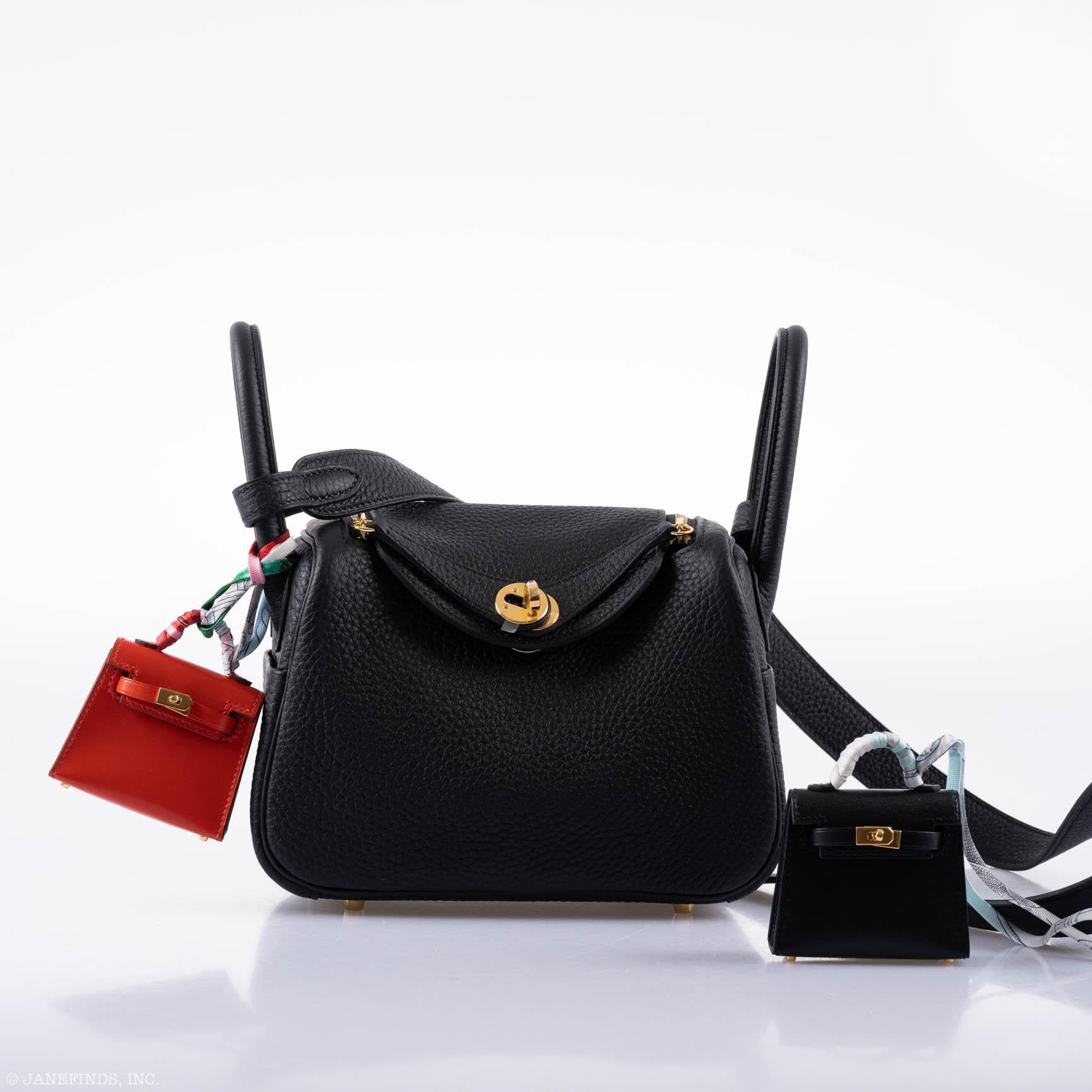 Hermès Micro Kelly Twilly Charm Feu Orange Tadelakt Leather Gold Hardware