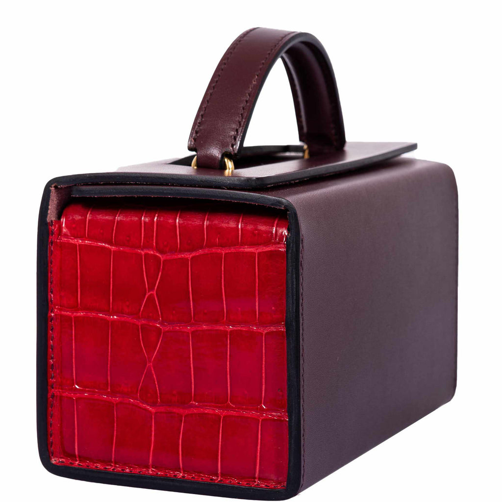 Hermes Briefcase In Black Leather - Red Rose Paris