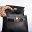Hermès Mini Kelly Ado 20 Black Gulliver Gold Hardware