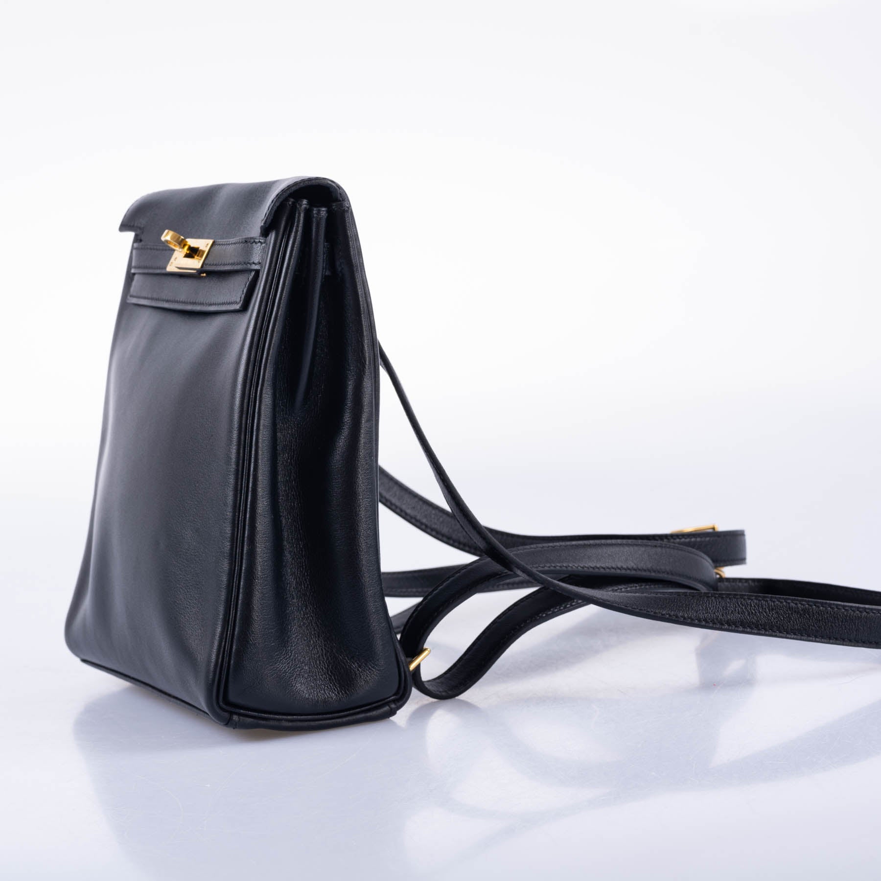Hermès Mini Kelly Ado 20 Black Gulliver Gold Hardware