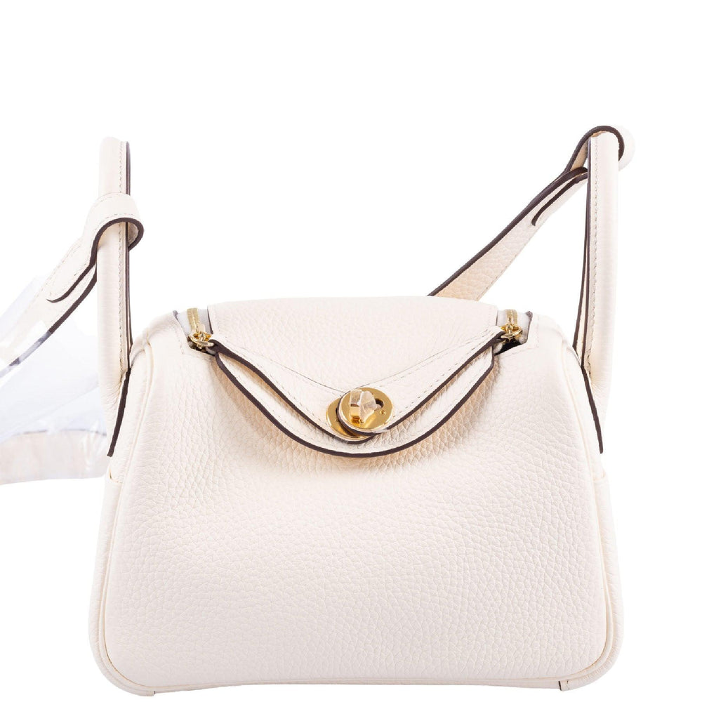 Hermès Mini Lindy 20 Nata Clemence Gold Hardware