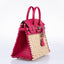 Hermès Picnic Birkin 25 Osier Wicker & Framboise Swift with Palladium Hardware