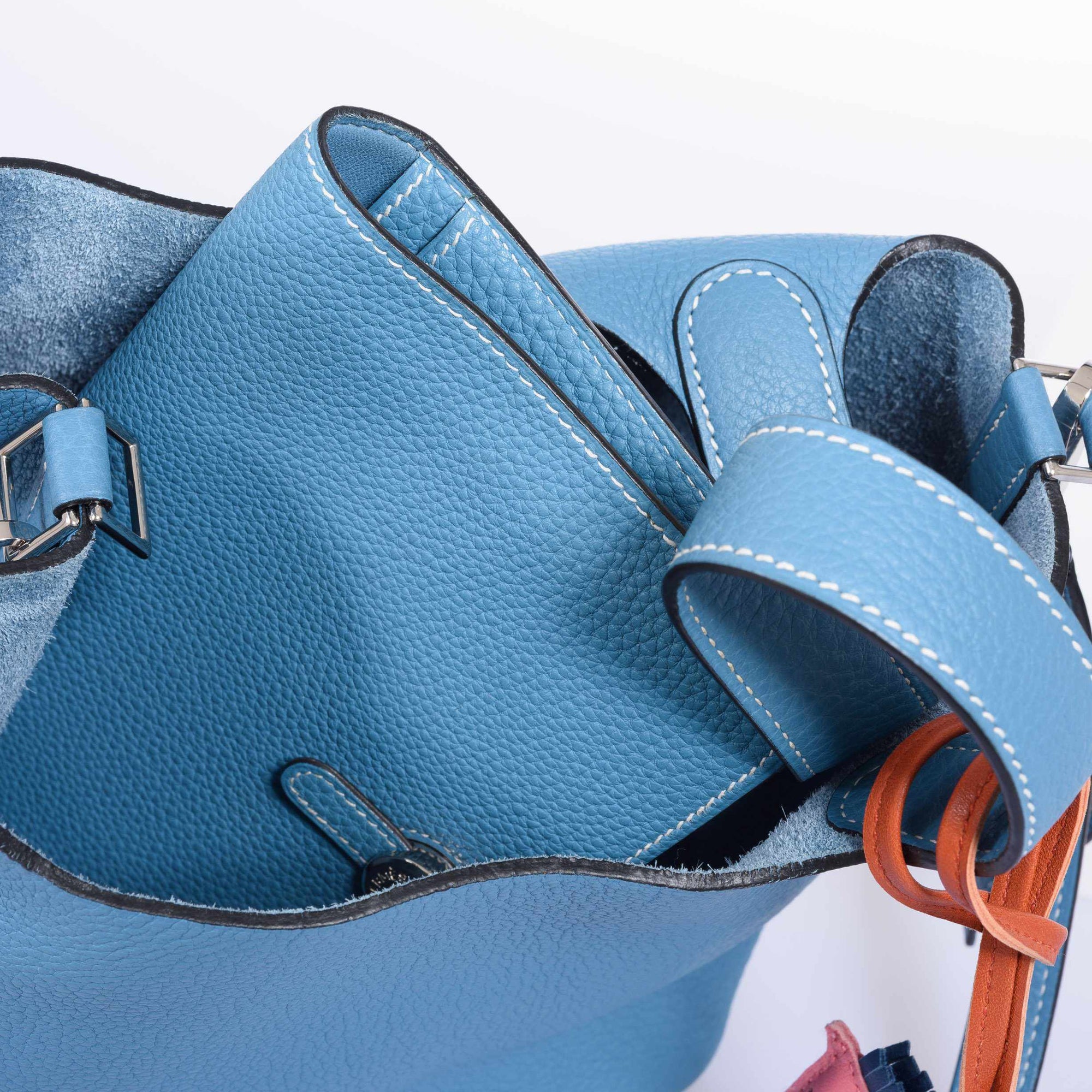 Hermès Picotin Lock PM And Dogon Wallet Blue Jean Combo Togo Palladium Hardware