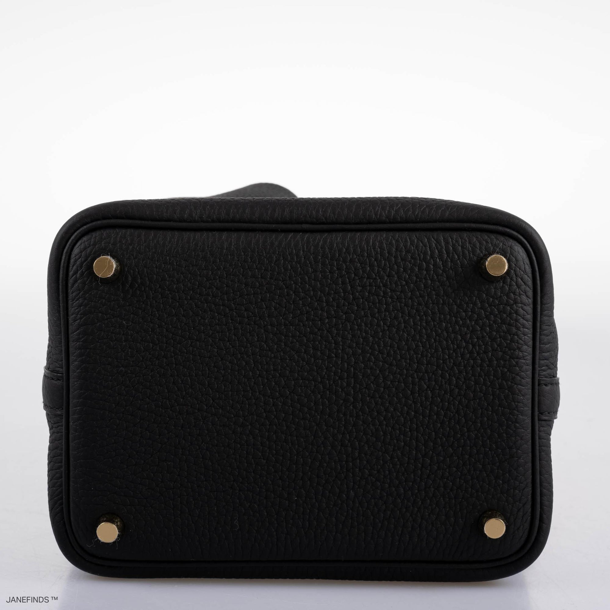 Hermès Picotin Lock Touch 18 PM Black Taurillon Clemence & Matte Alligator Gold Hardware