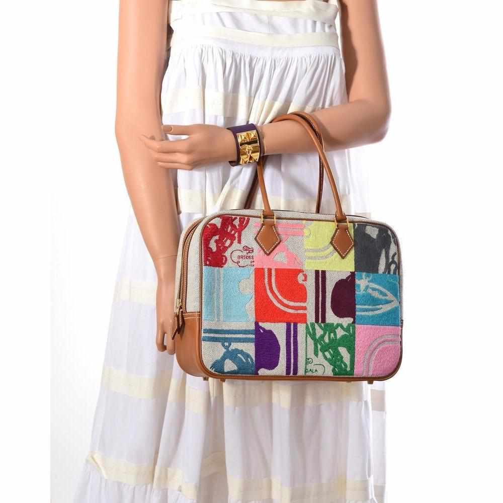Hermès Plume 32 Multicolor Special Order Plume Bag Palladium