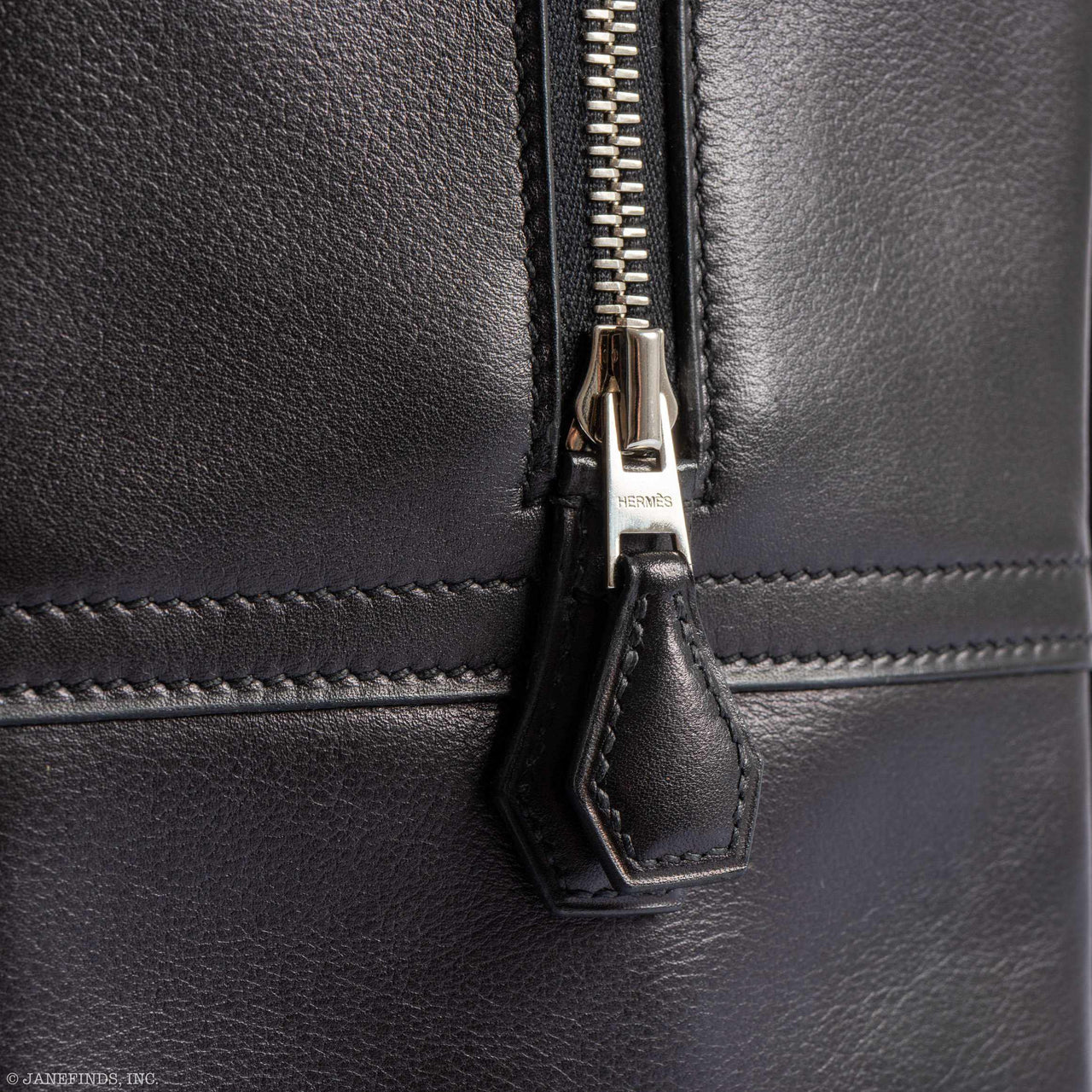 Hermès Plume fourre-tout 40 Dr. No Bag Black Evergrain Palladium Hardw ...
