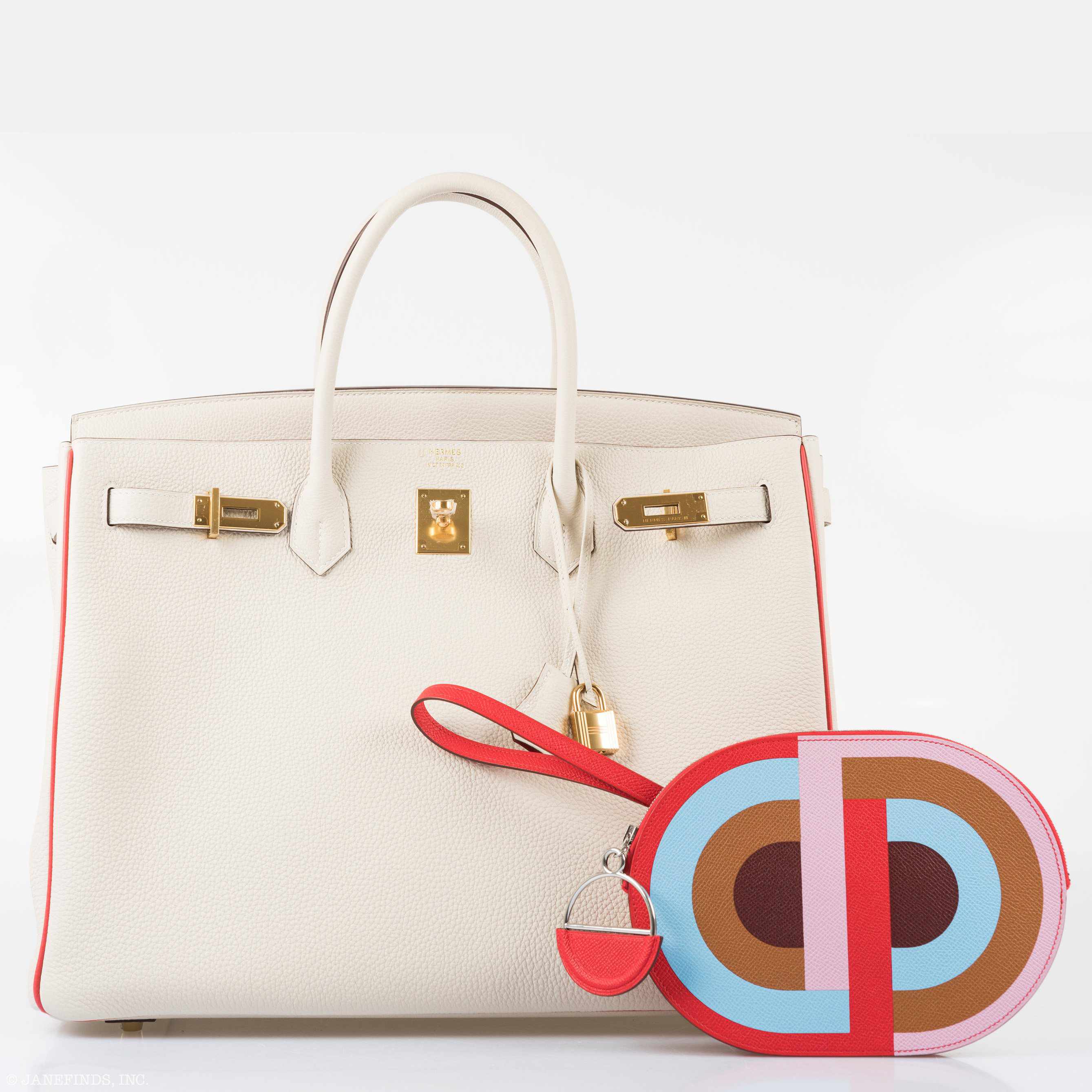 Hermès Pochette In-The-Loop To Go Marquetee Multicolor Rouge De Coeur Epsom