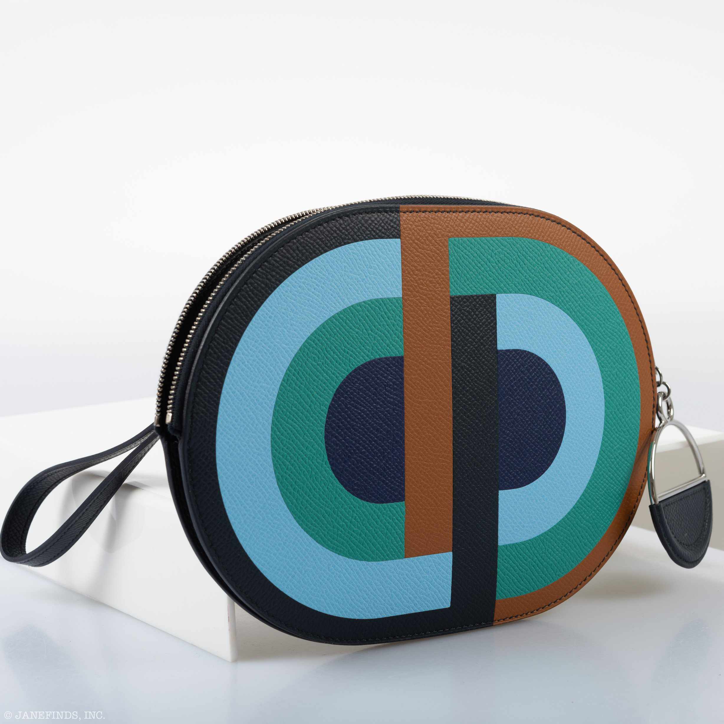 Hermès Pochette In-The-Loop To Go Marquetee Multicolore Bleu Indigo Veau Epsom