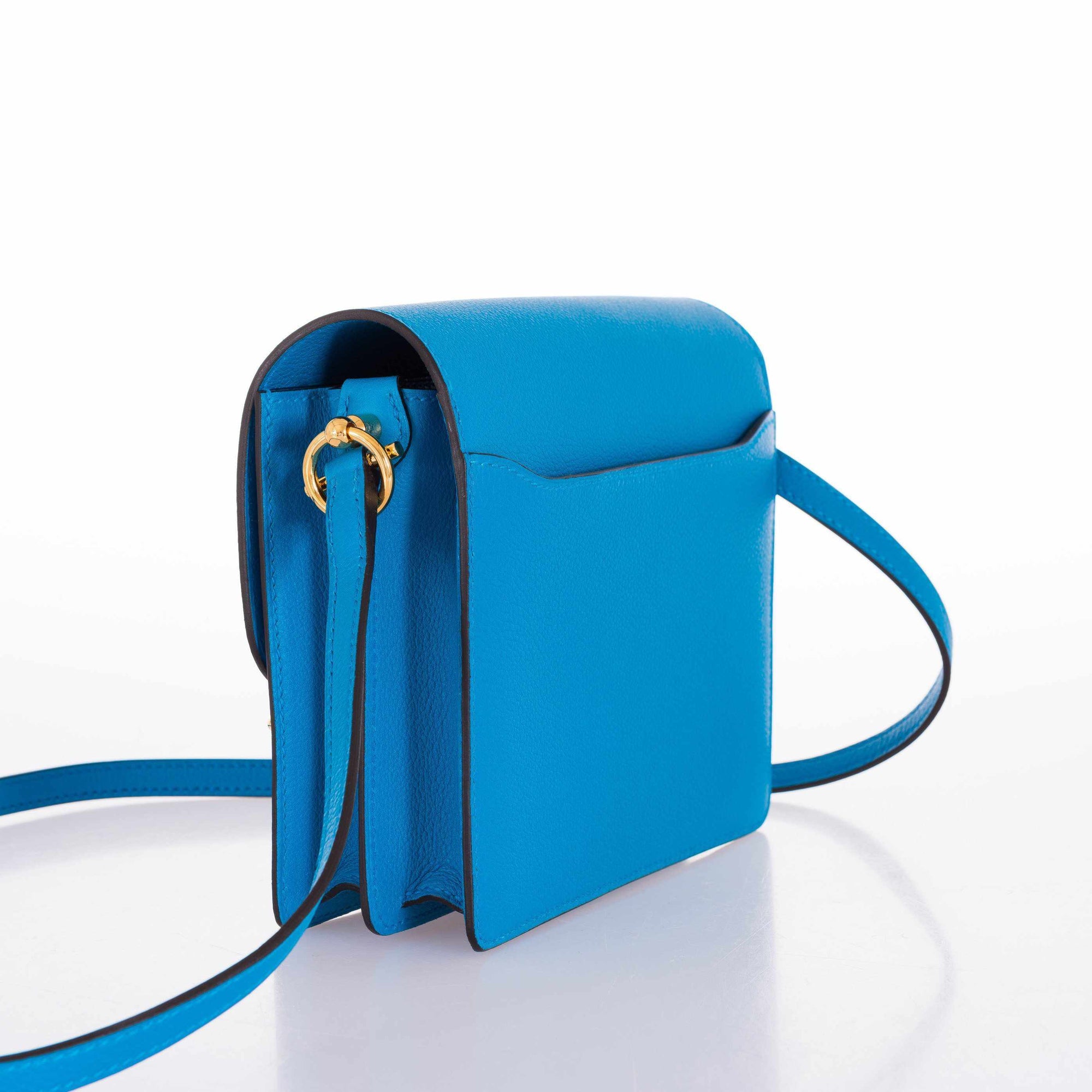 Hermès Roulis Mini Blue Zanzibar Gold Hardware