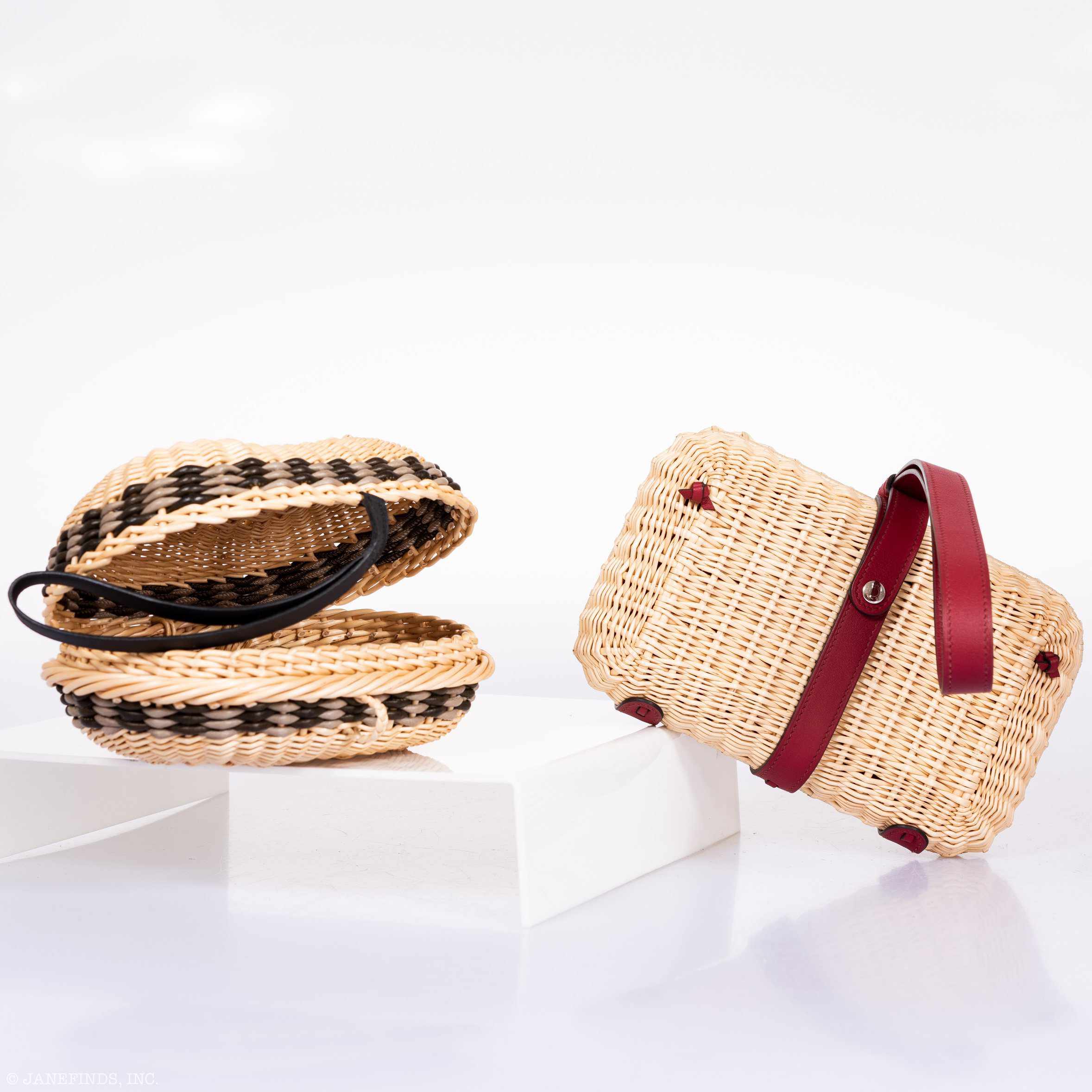 Hermès Sewing Kit Clutch Wicker Picnic