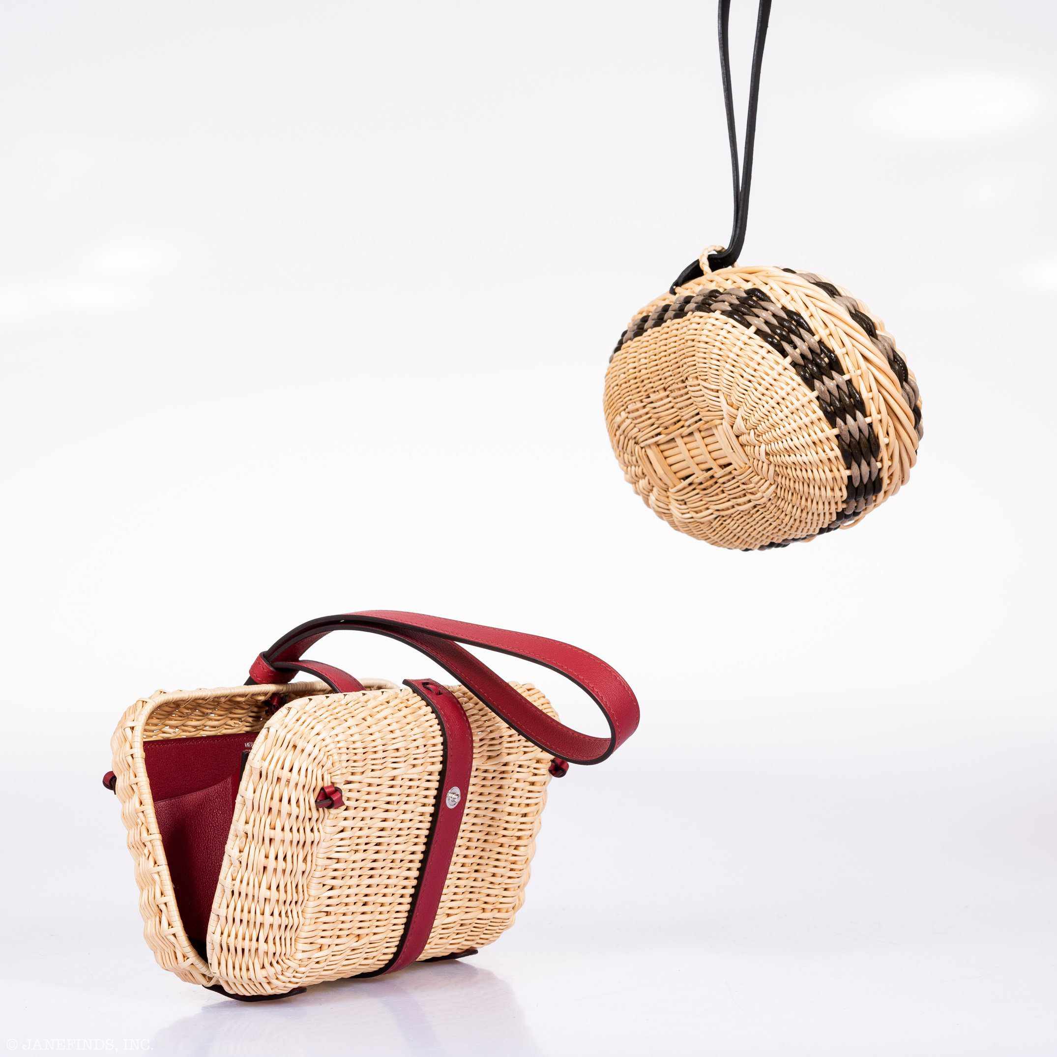 Hermès Sewing Kit Clutch Wicker Picnic