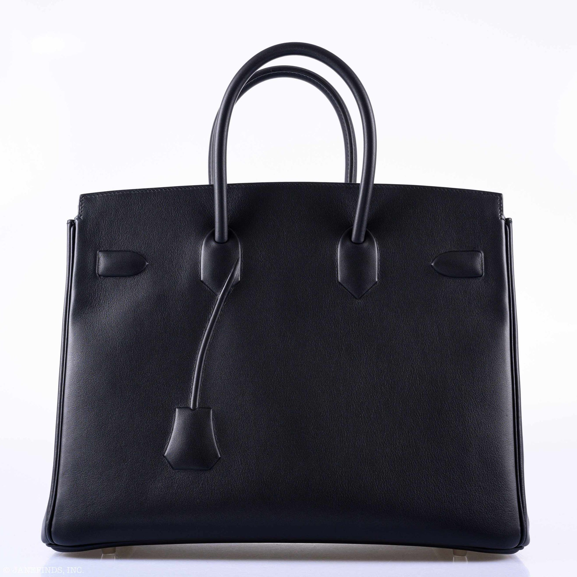 Hermès Shadow Birkin 35 Black Swift Palladium Hardware