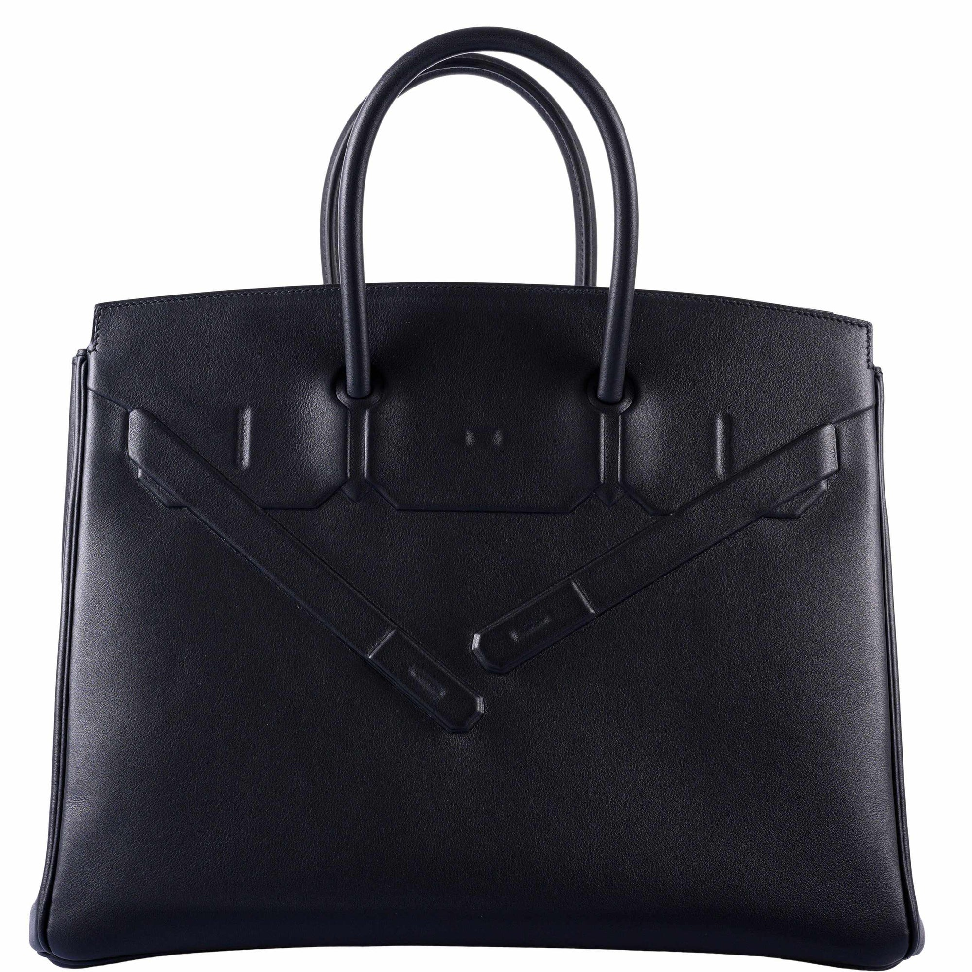 Hermès Shadow Birkin 35 Black Swift Palladium Hardware