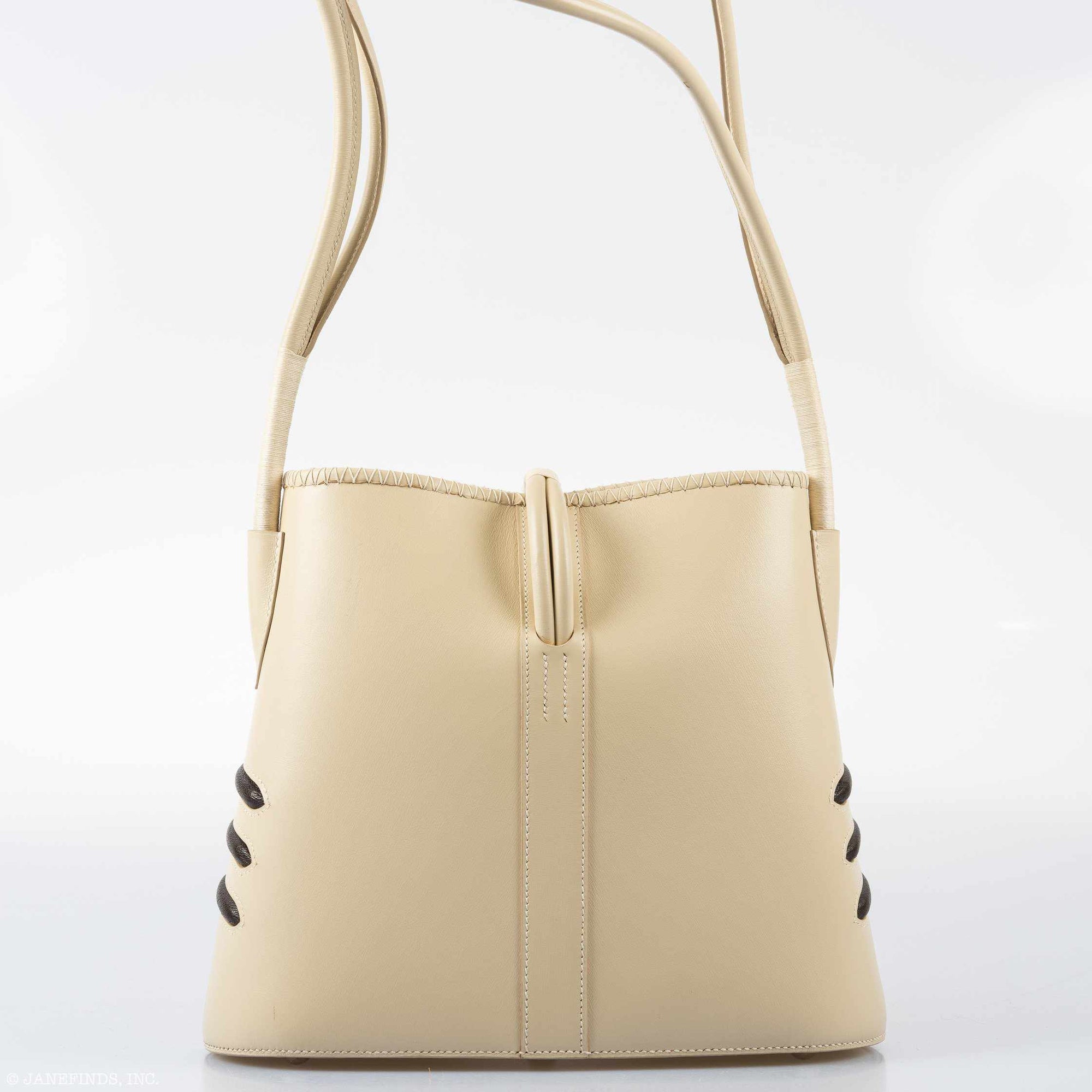 Hermès Shogun Blanc Casse Box & Marron Fonce Chèvre “Sac Vader” Tote
