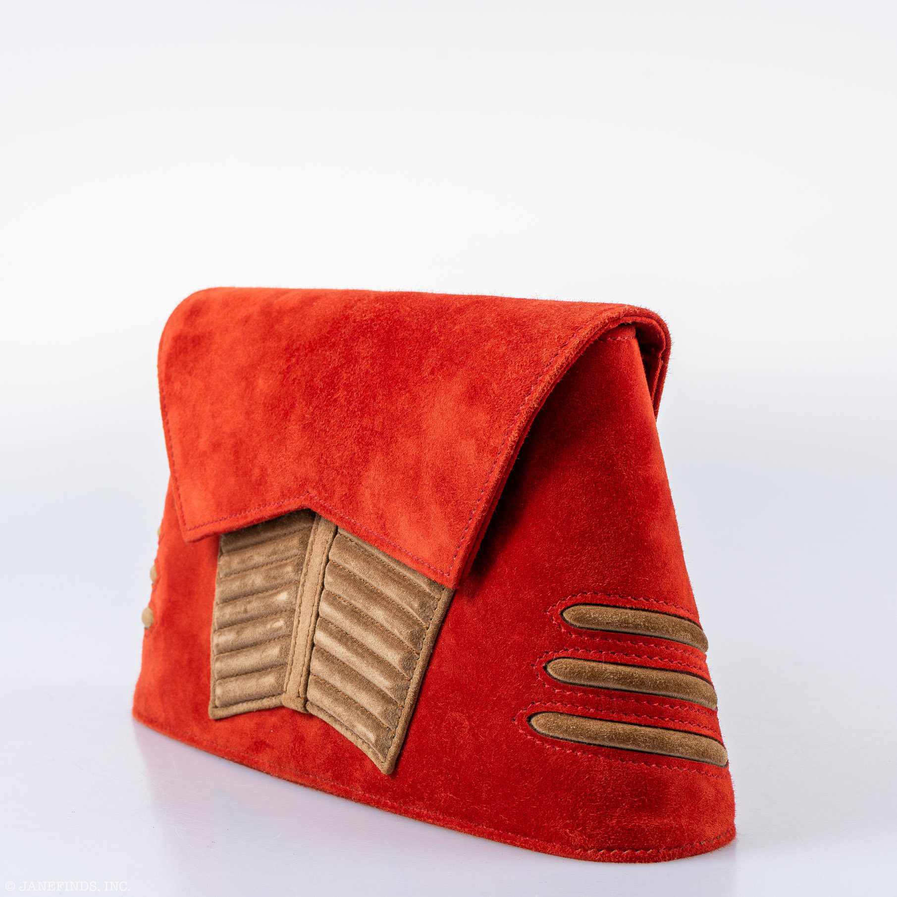 Hermès Shogun Brique & Noisette Doblis Suede “Sac Vader” Clutch