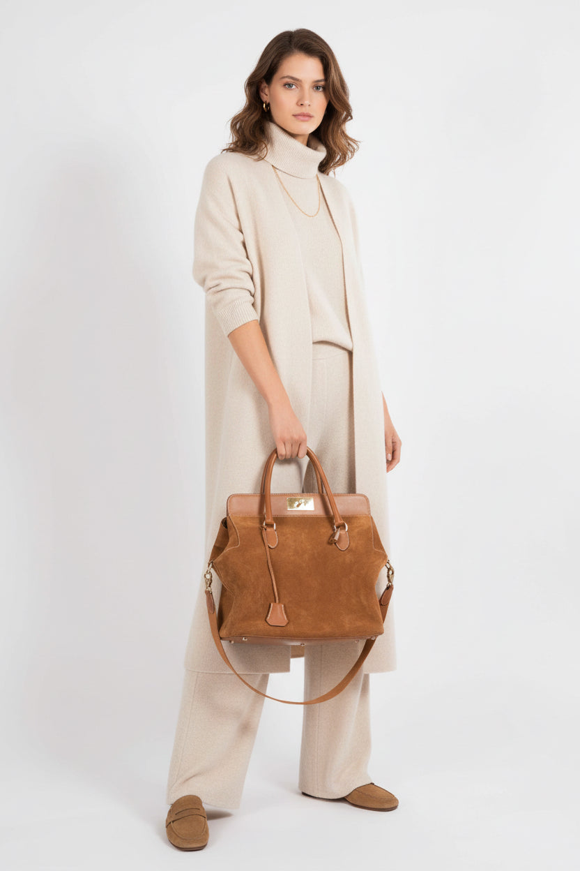 Hermès Toolbox 33 Doblis Suede And Swift Gold Hardware