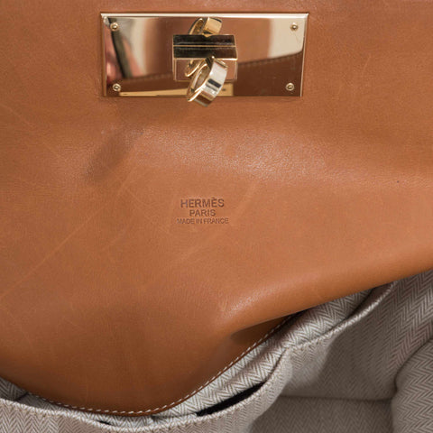 Hermès Toolbox 33 Doblis Suede And Swift Gold Hardware